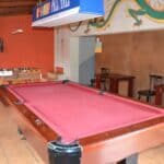 Game room with a nice pool table