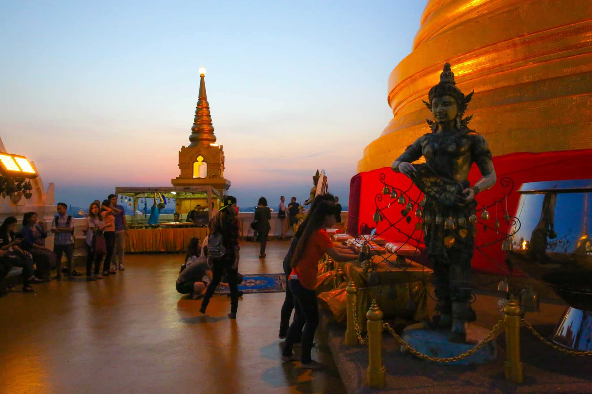 The Golden Mount Temple and Wat Saket in Bangkok, Thailand