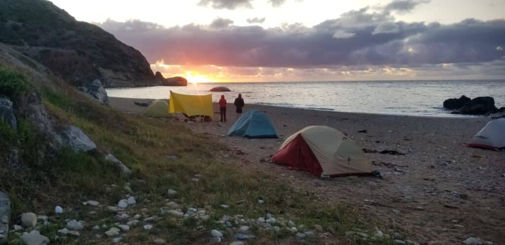 beach camping on catalina island parsons landing