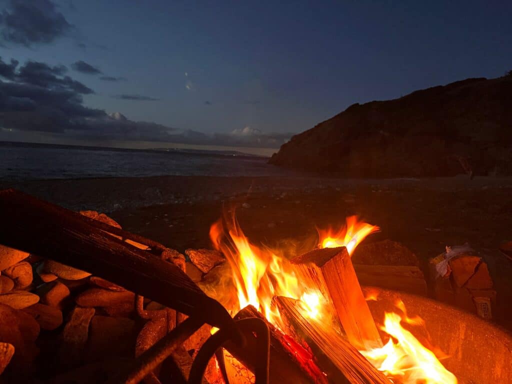TCT catalina guided backpacking campfire
