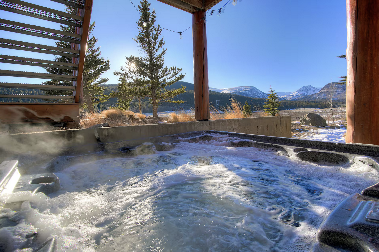 yoga retreat hot tub