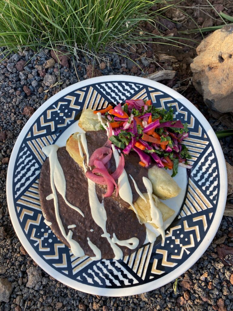 vegan mexican food on yoga retreat