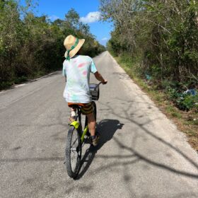 biking to cenotes