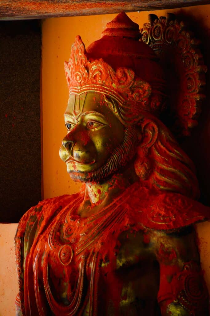hanuman the son of the wind god Vayu