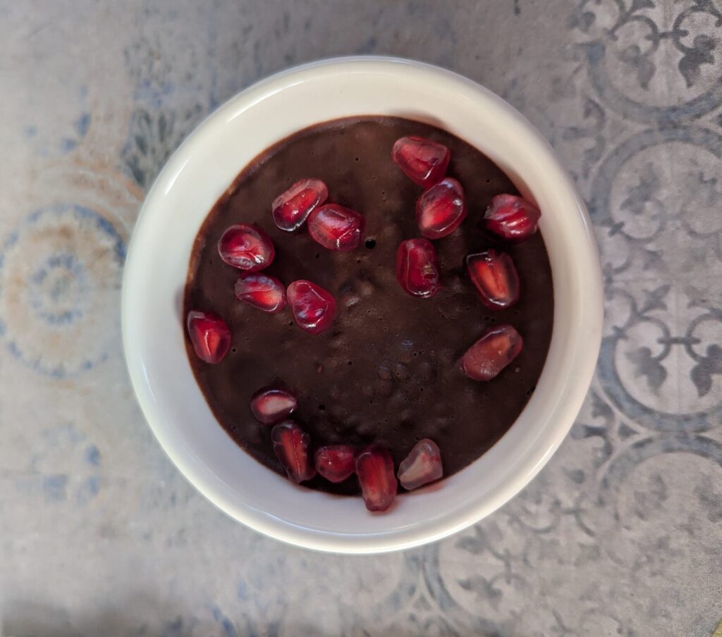 vegan chocolate quinoa pudding