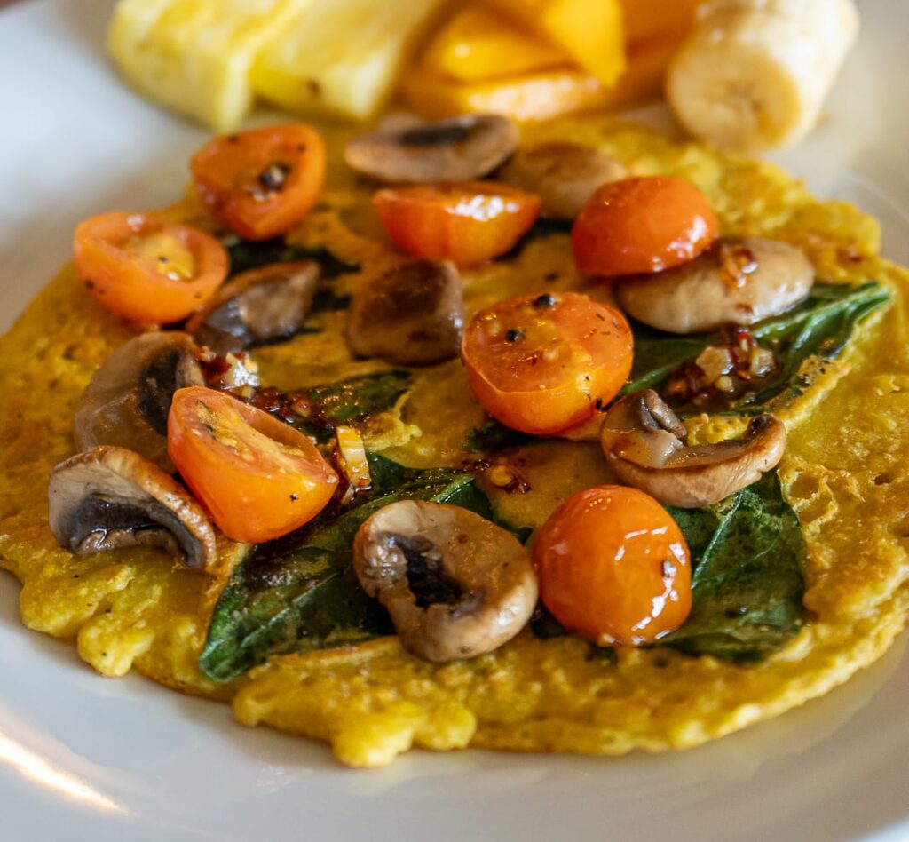 vegan eggs chickpeas