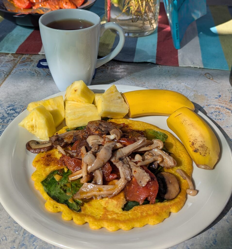 chickpea flour omelette vegan eggs