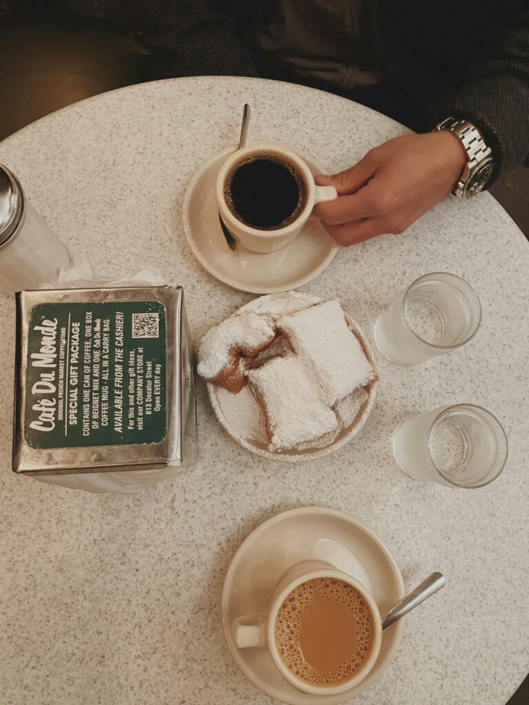 New Orleans beignets and coffee
