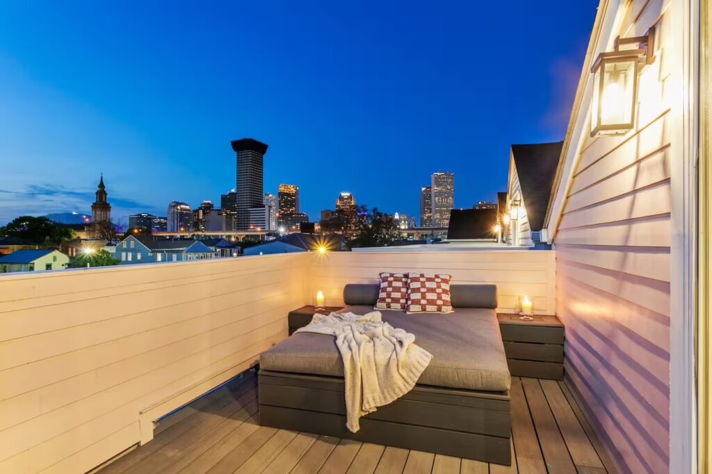 Rooftop deck New Orleans yoga retreat