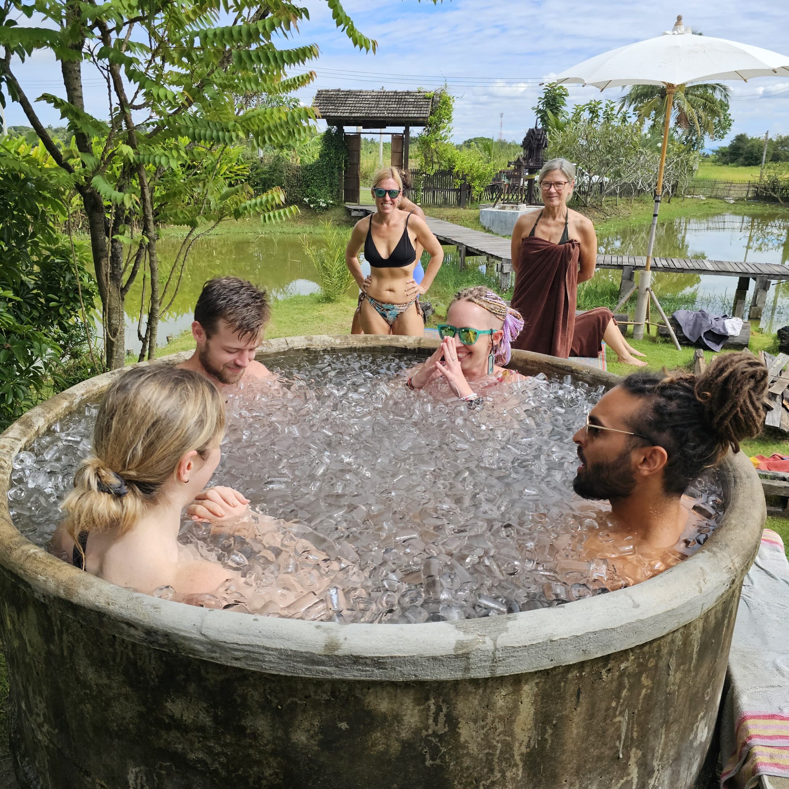 Thailand yoga retreat ice bath